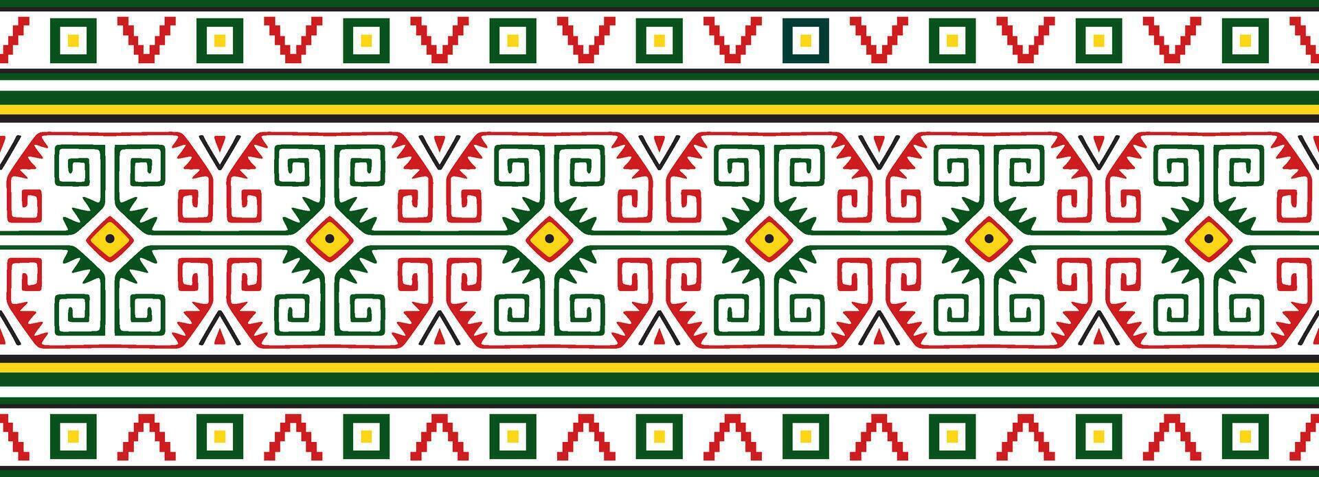 set of seamless Indian patterns. National seamless ornaments, borders, frames. vector