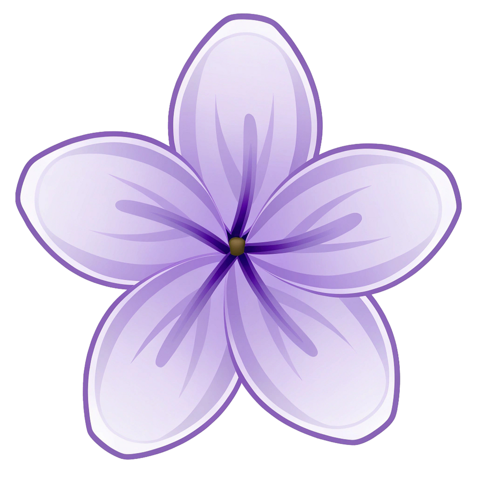 Lovely Purple Flower Blossom Illustration Graphic Design Image png