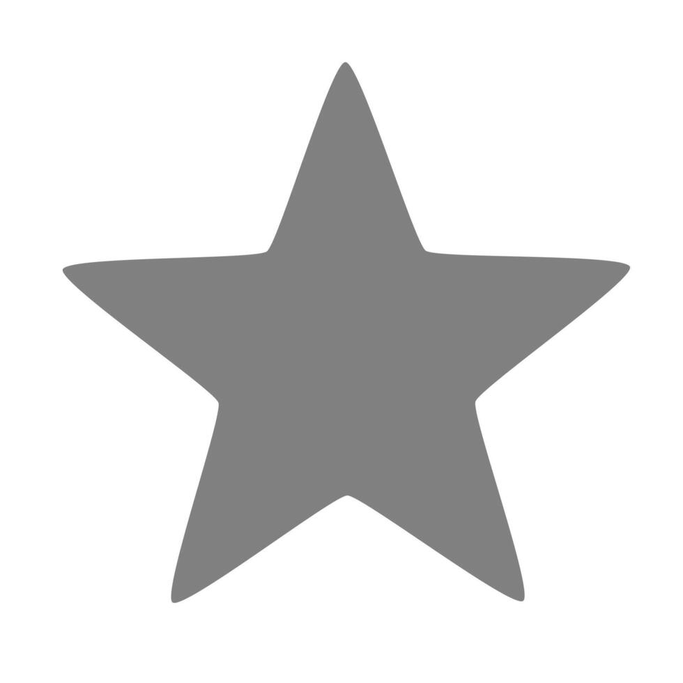 A gray star icon on a white background vector