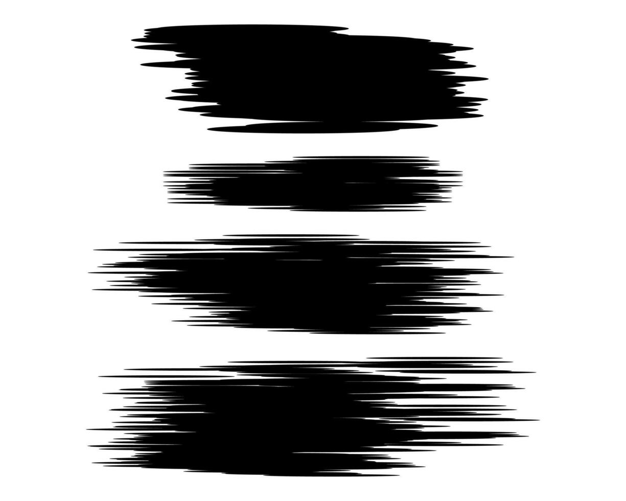 Black brush strokes on white background vector