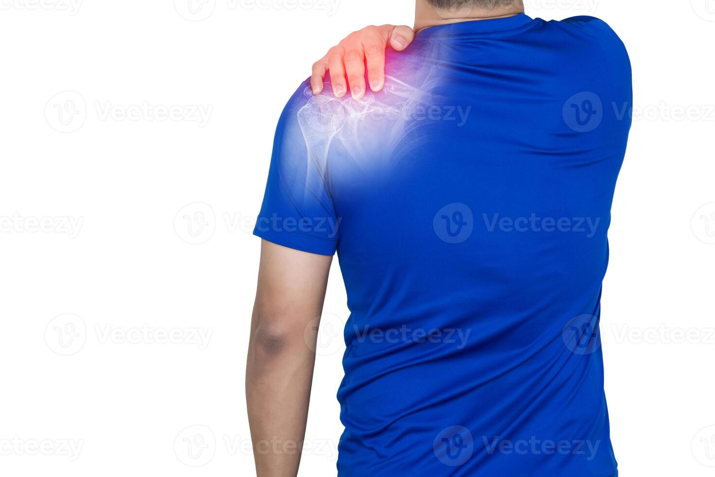 The man had shoulder pain and inflammation photo