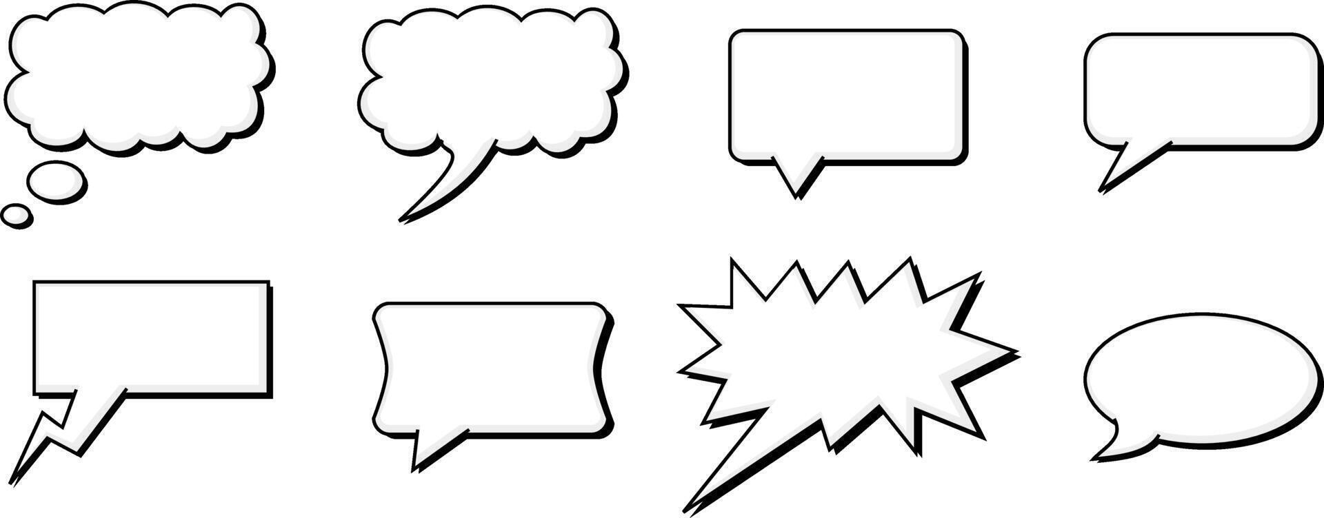 Speech bubbles clip art vector