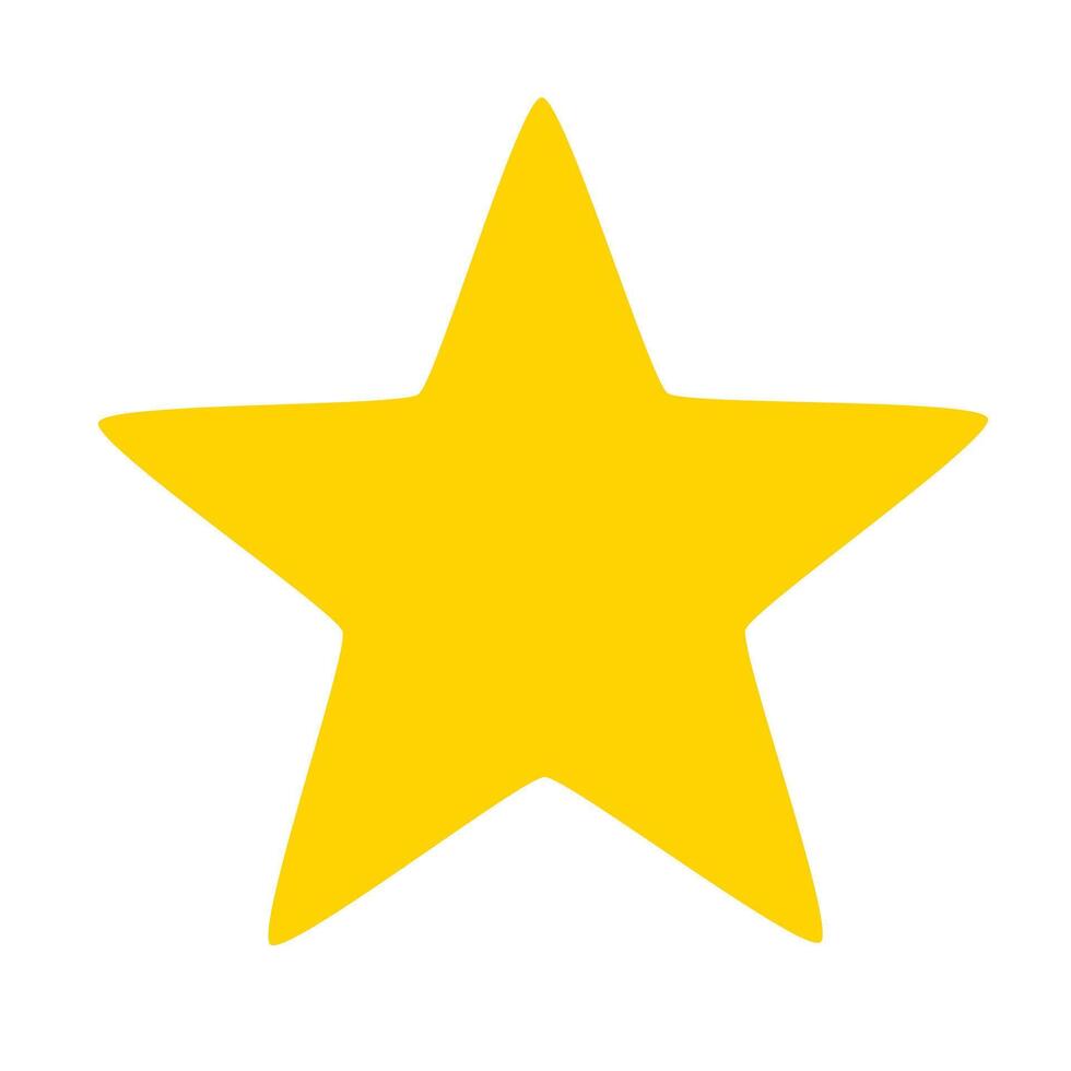 A yellow star icon on a white background vector
