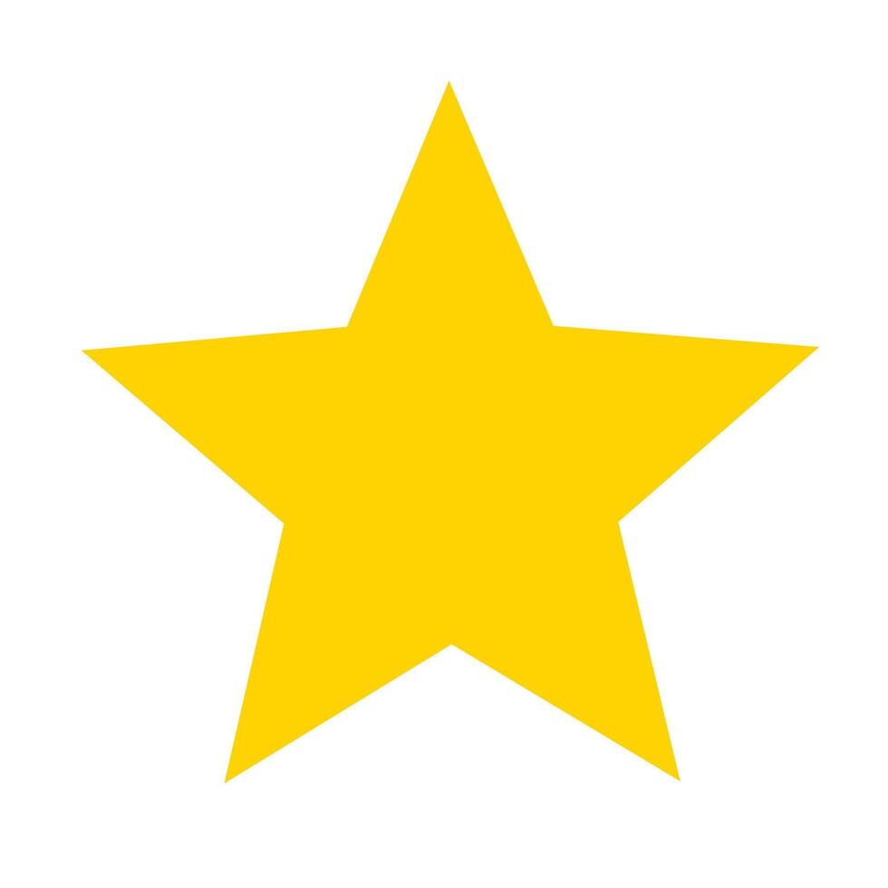 A yellow star on a white background vector