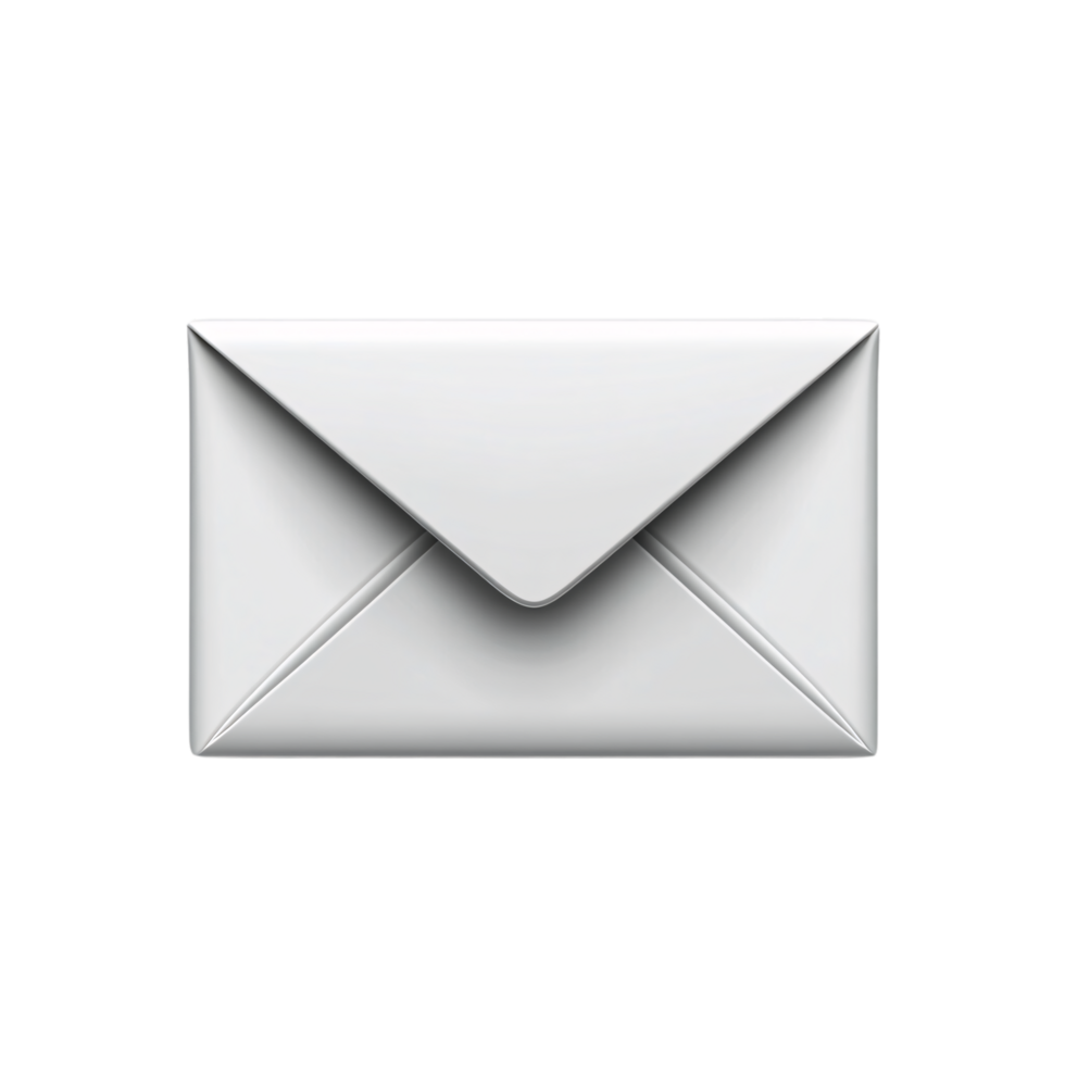 A compact, closed envelope, angled slightly to display both the front and triangular flap, ideal for formal or personal messages png