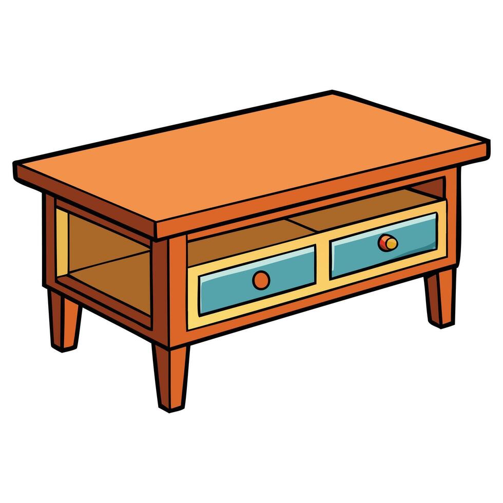 Minimalist Coffee Table Design vector