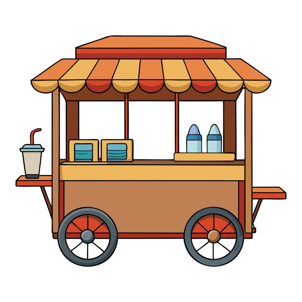 Mobile Espresso Stand Design vector