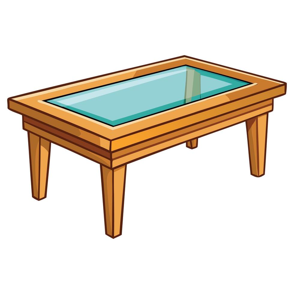 Realistic Coffee Table Design vector