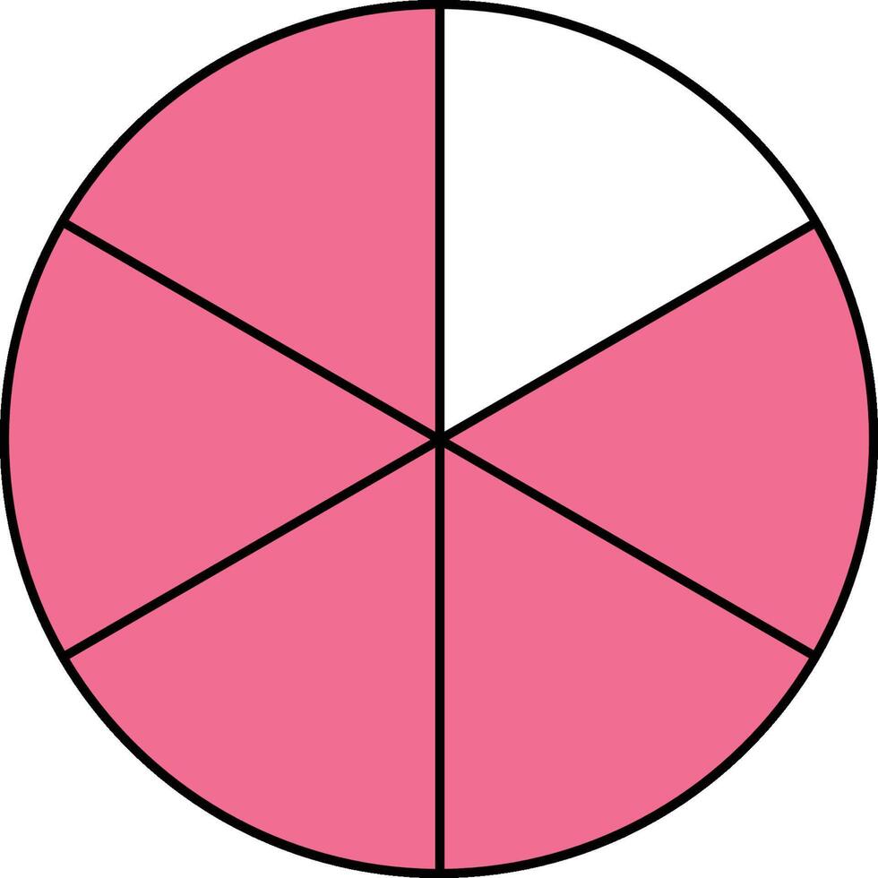 Five Sixths Circle Fraction vector