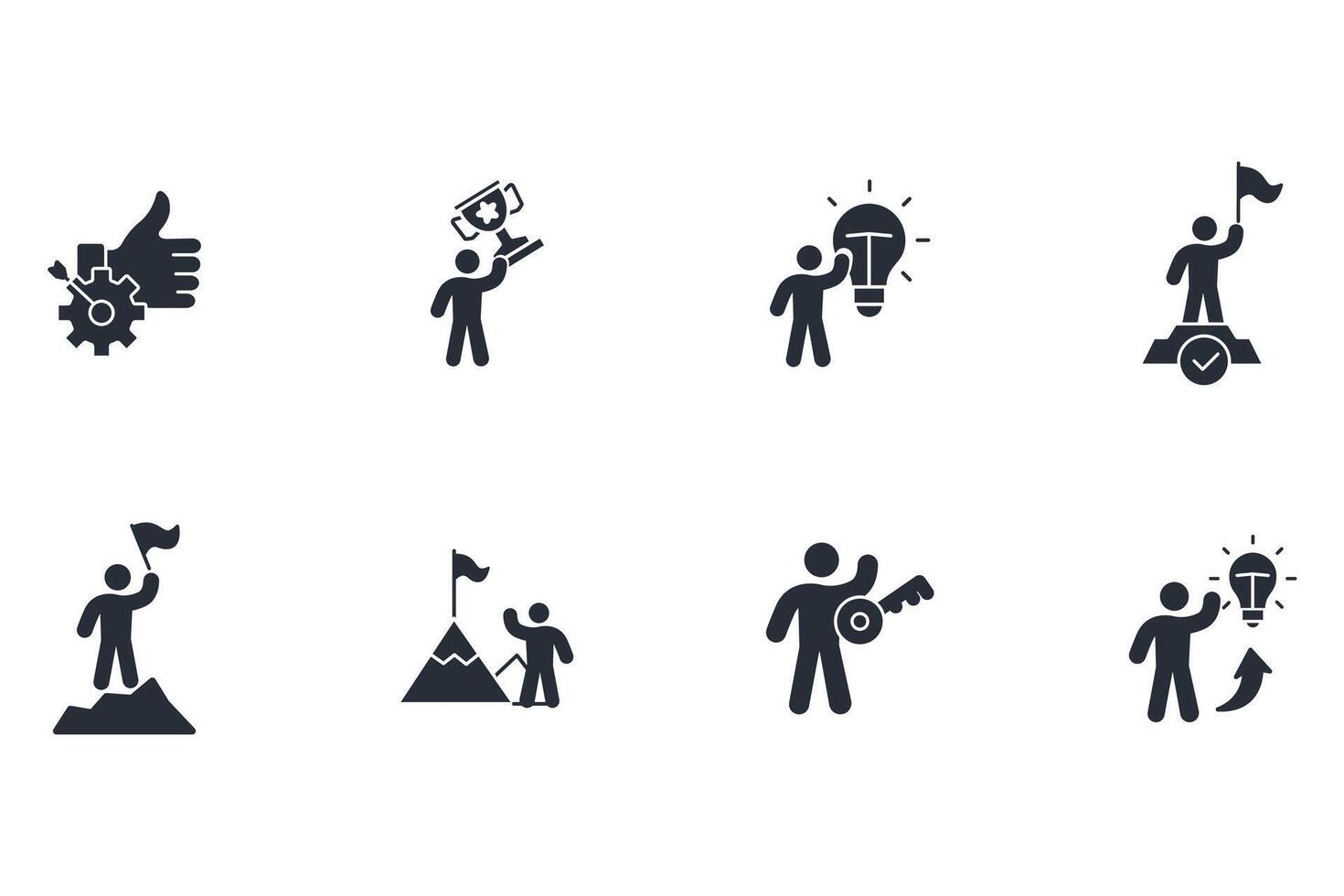 success icon set..Editable stroke.linear style sign for use vector