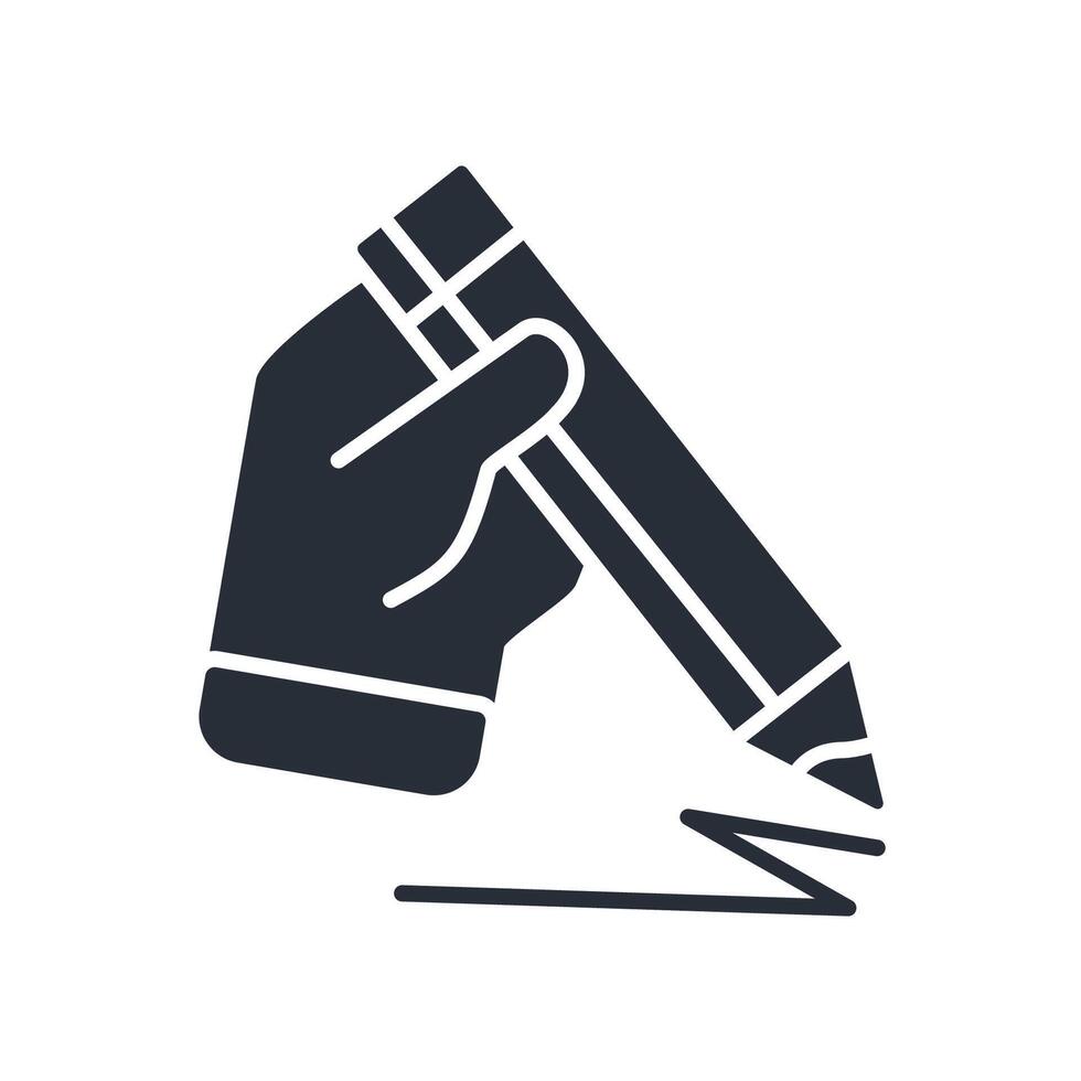 Pencil icon. .Editable stroke.linear style sign for use web vector