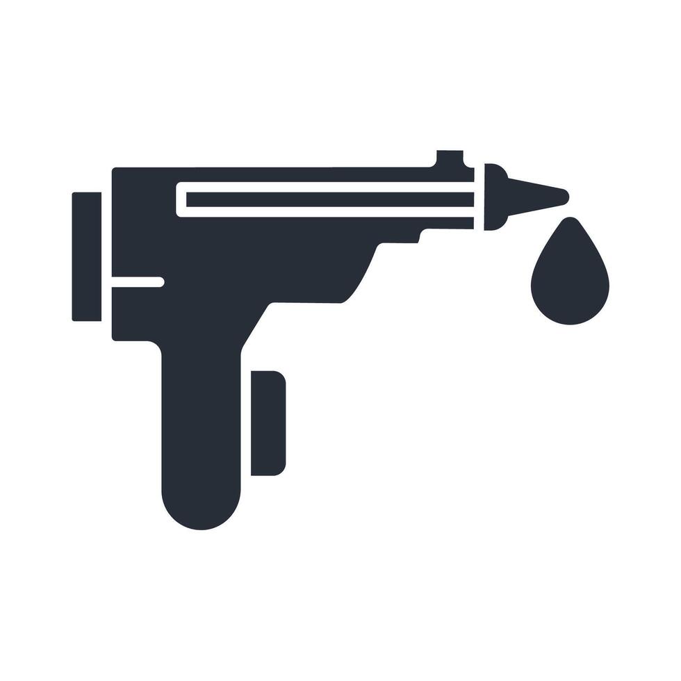 glue gun icon. .Editable stroke.linear style sign for use web vector