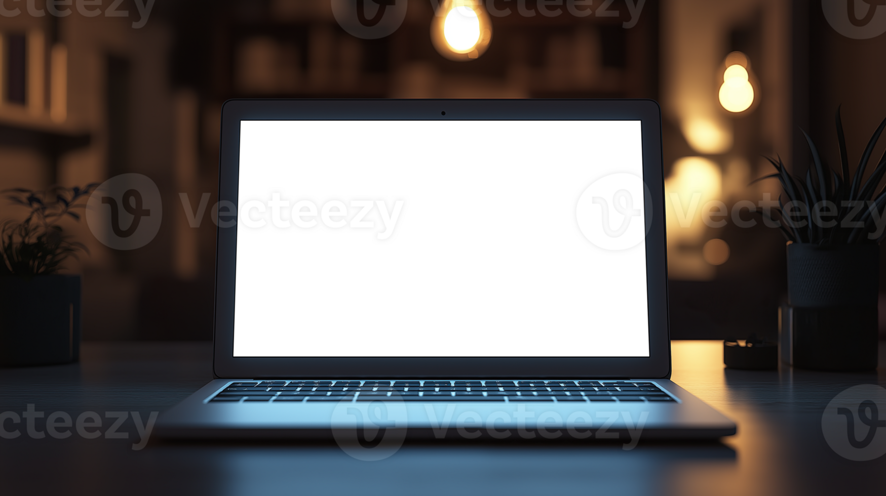Laptop with Transparent Screen - Isolated on Soft Colored Background with Copy Space png