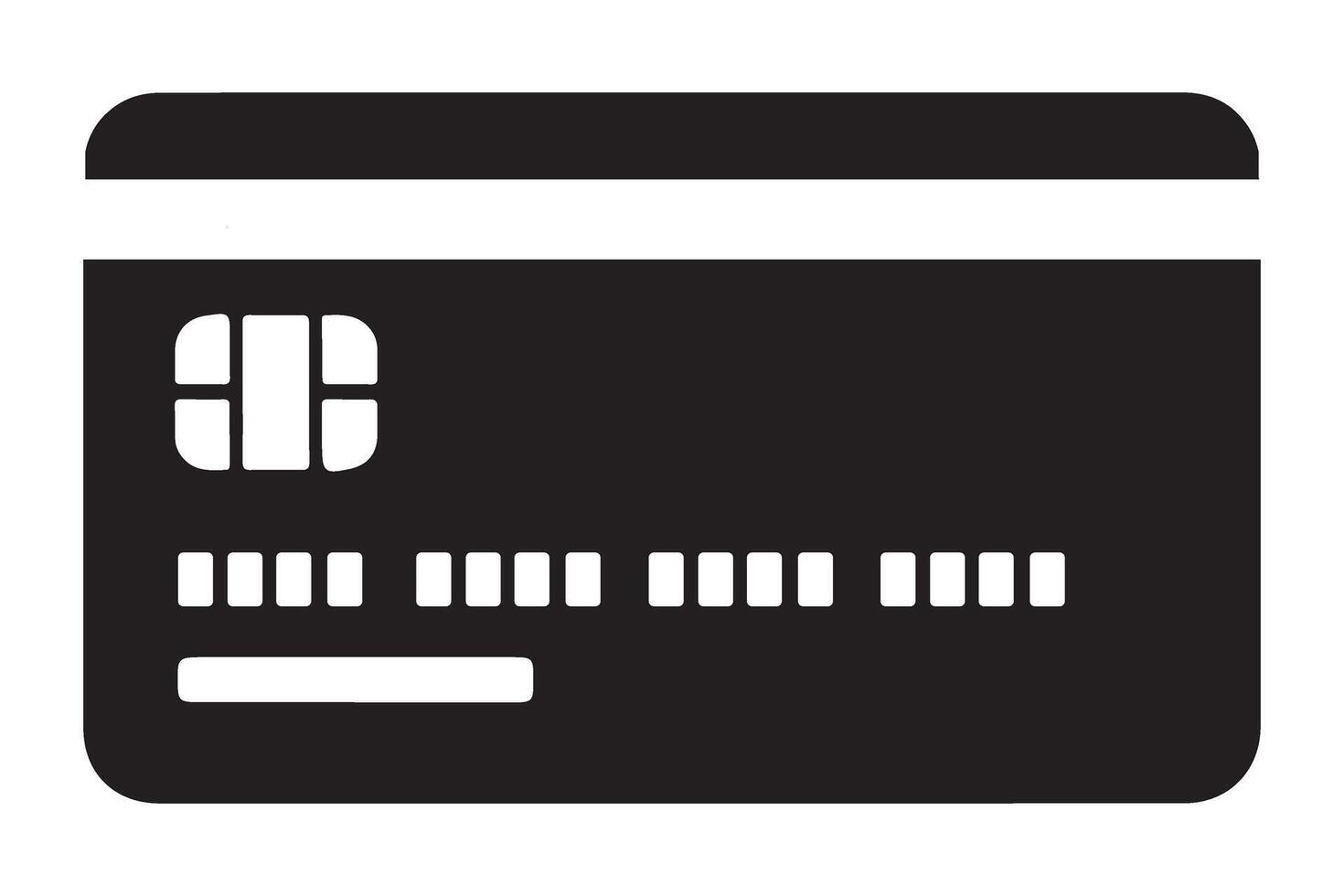 Single Black Credit Card Silhouette Illustration for Easy Payment vector