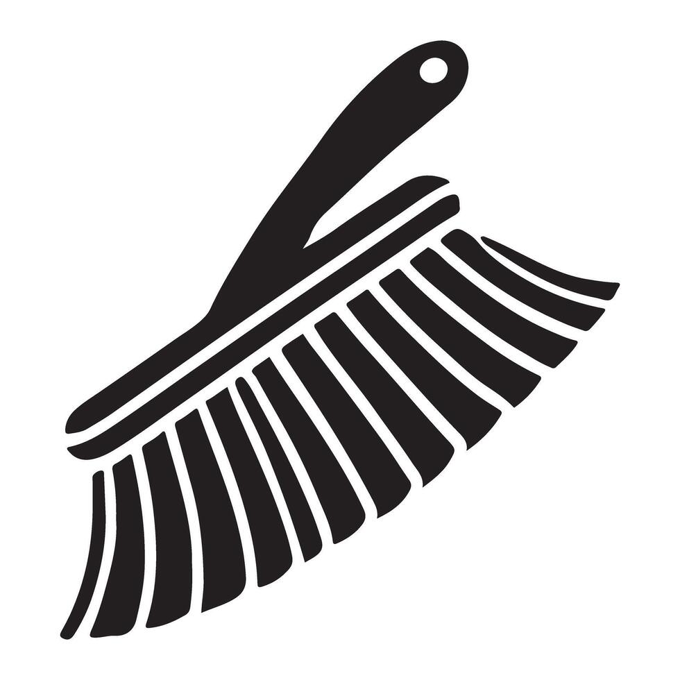 Simple Silhouette of a Cleaning Brush vector