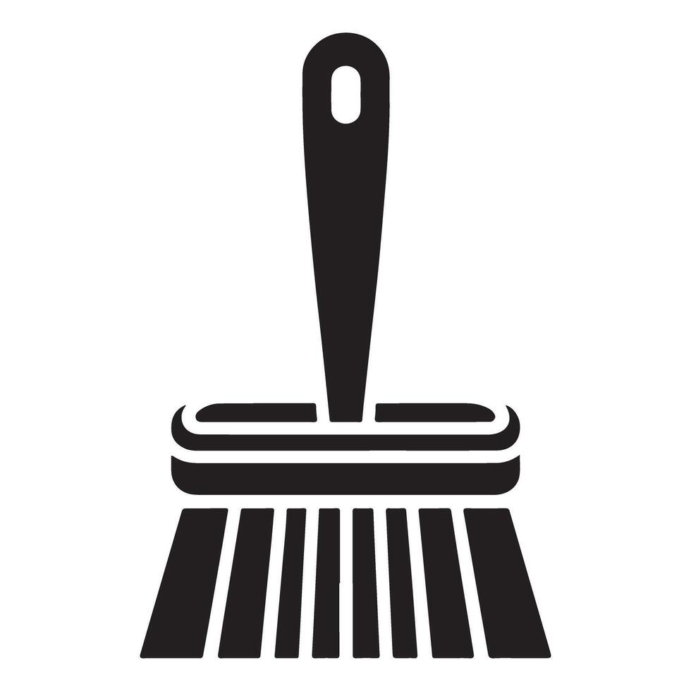 Cleaning Brush Silhouette Icon Design for Cleaning Services vector