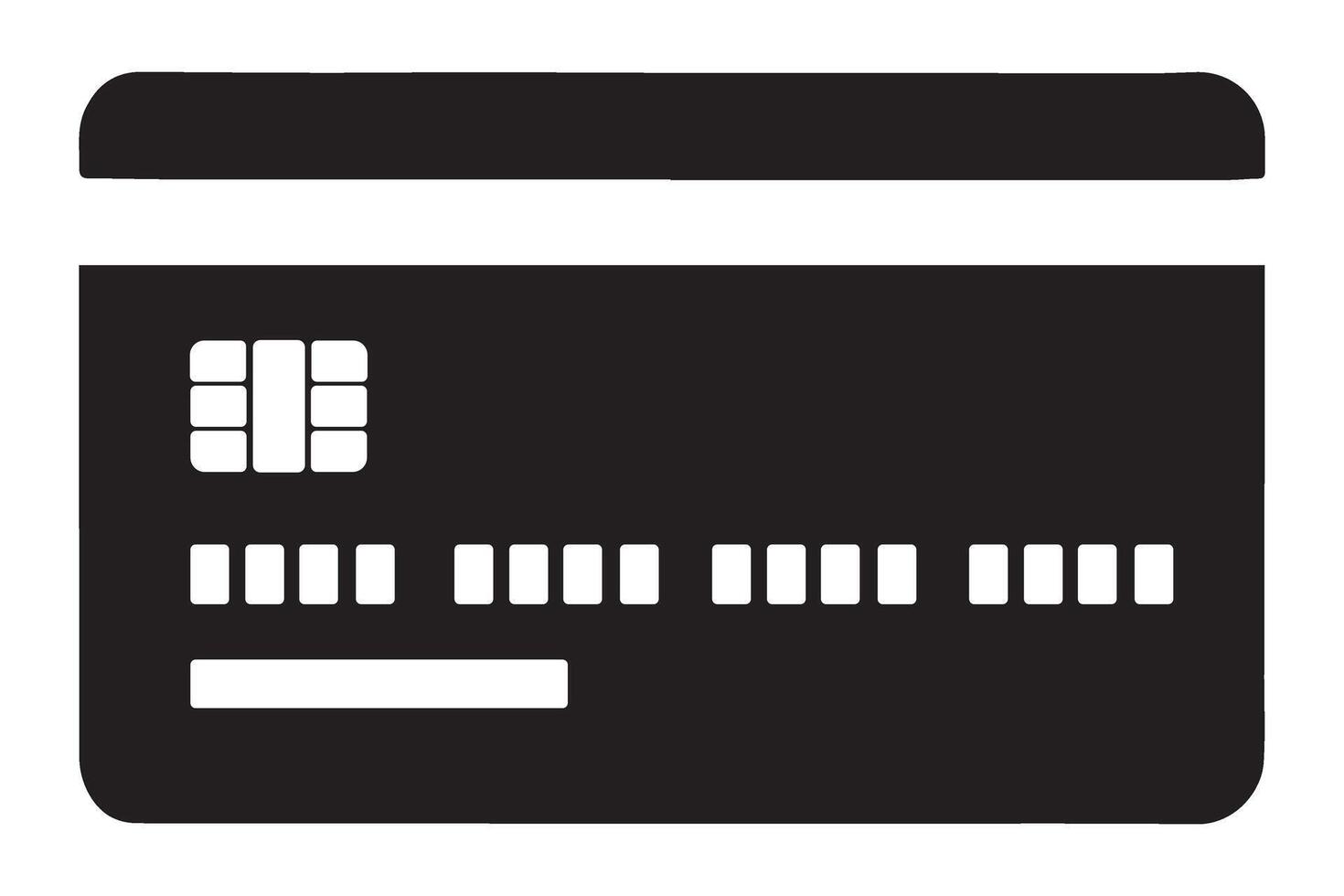 Single Credit Card Silhouette Illustration vector