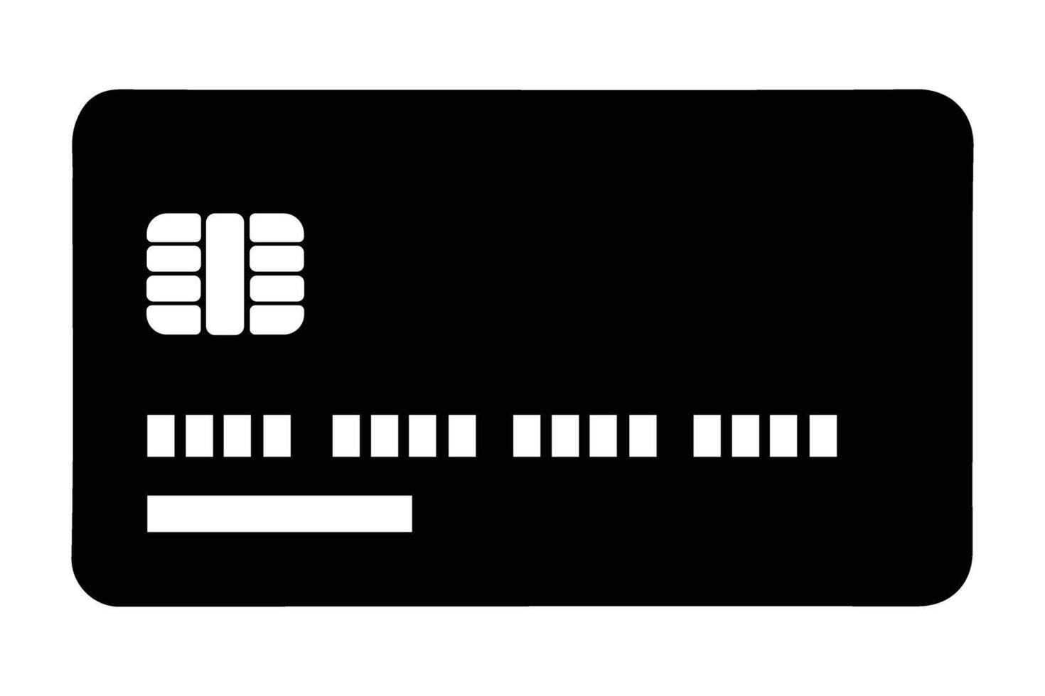Credit Card Payment Silhouette Illustration Simple Graphic vector