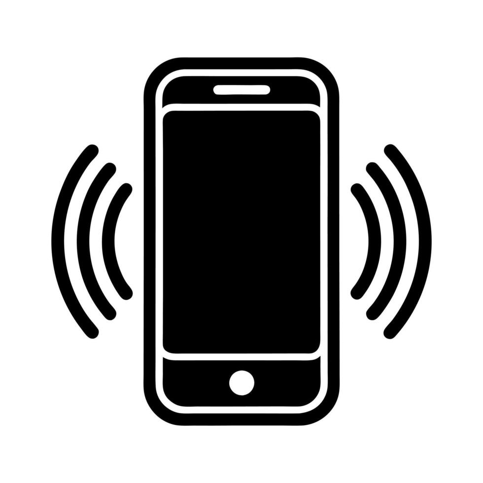 mobile phone silhouette icon illustration vector