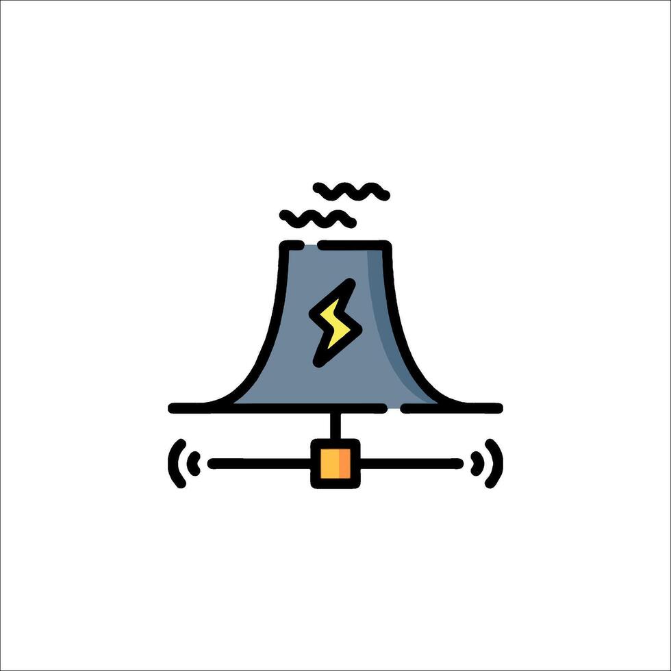 A bell with lightning on it vector