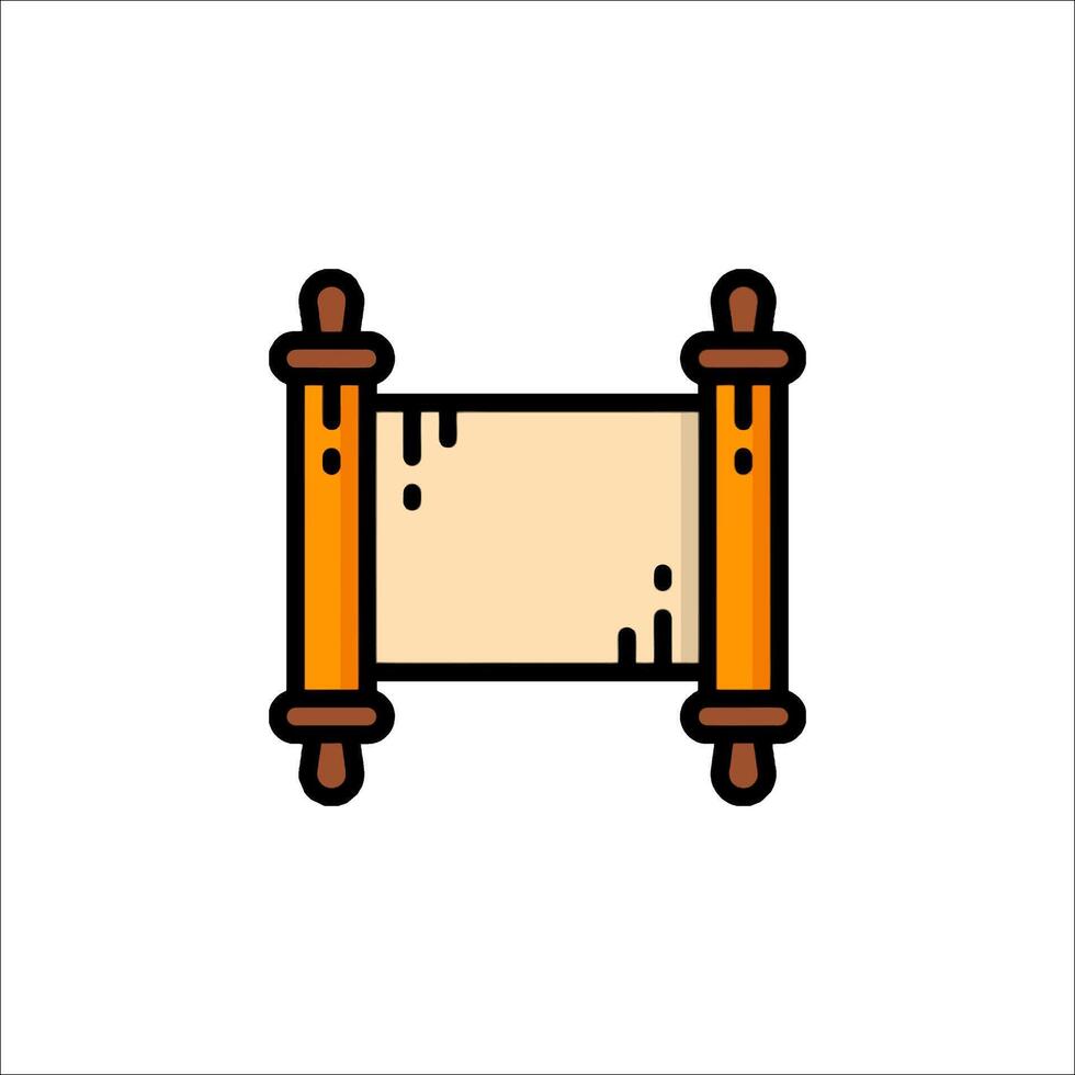 An illustration of a scroll icon vector