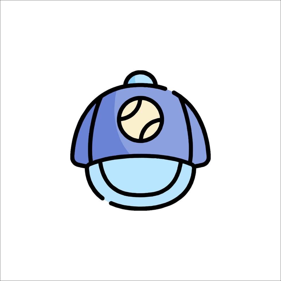 A baseball cap with a ball on it vector