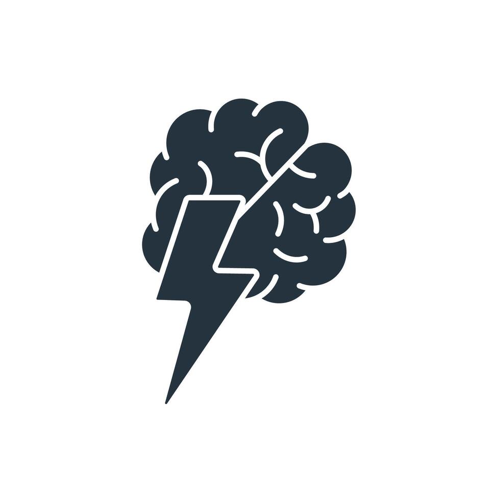 brain line icons vector