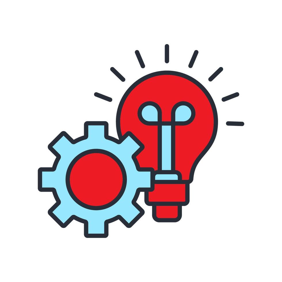 Innovation icons isolated on White Background colours vector