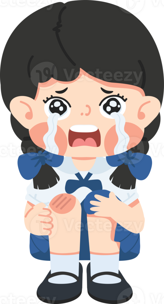 The child fell and scraped their knee cartoon png