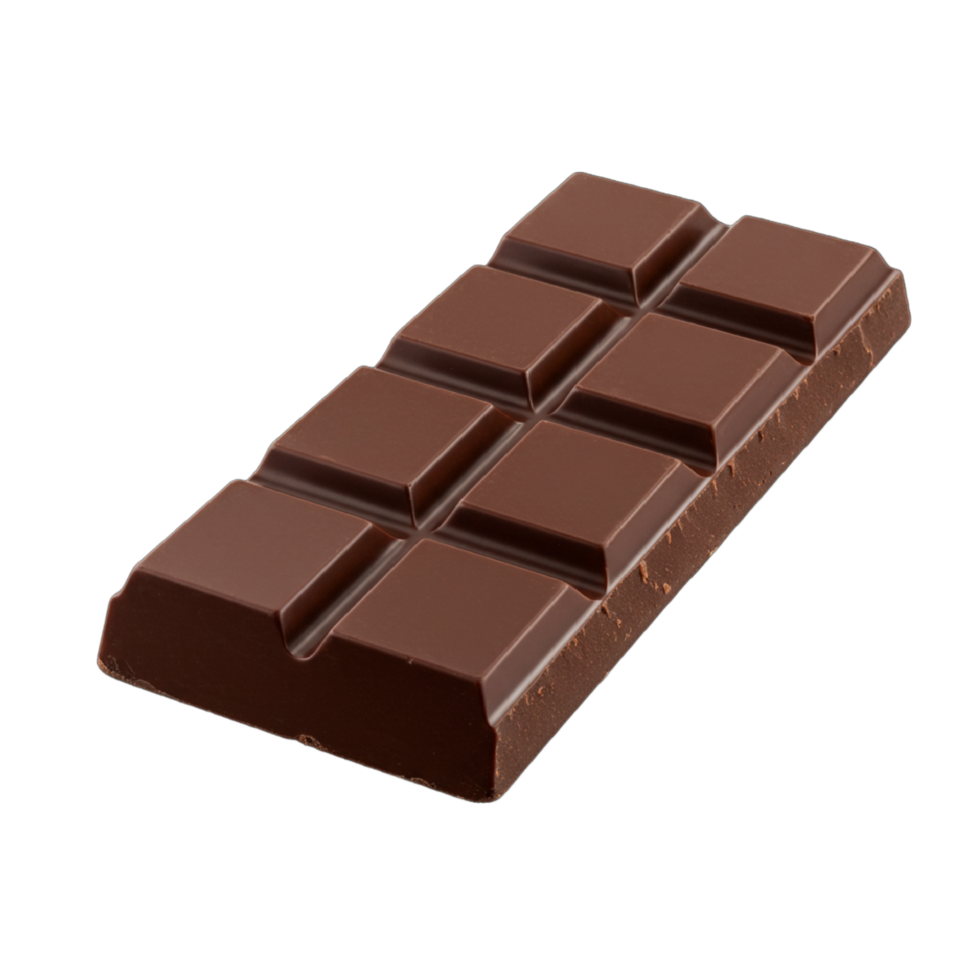 dark chocolate bar isolated on transparent background png