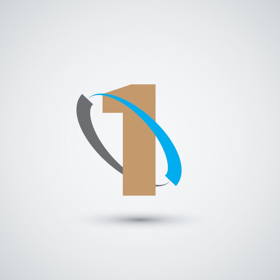 Number one logo design template icon vector