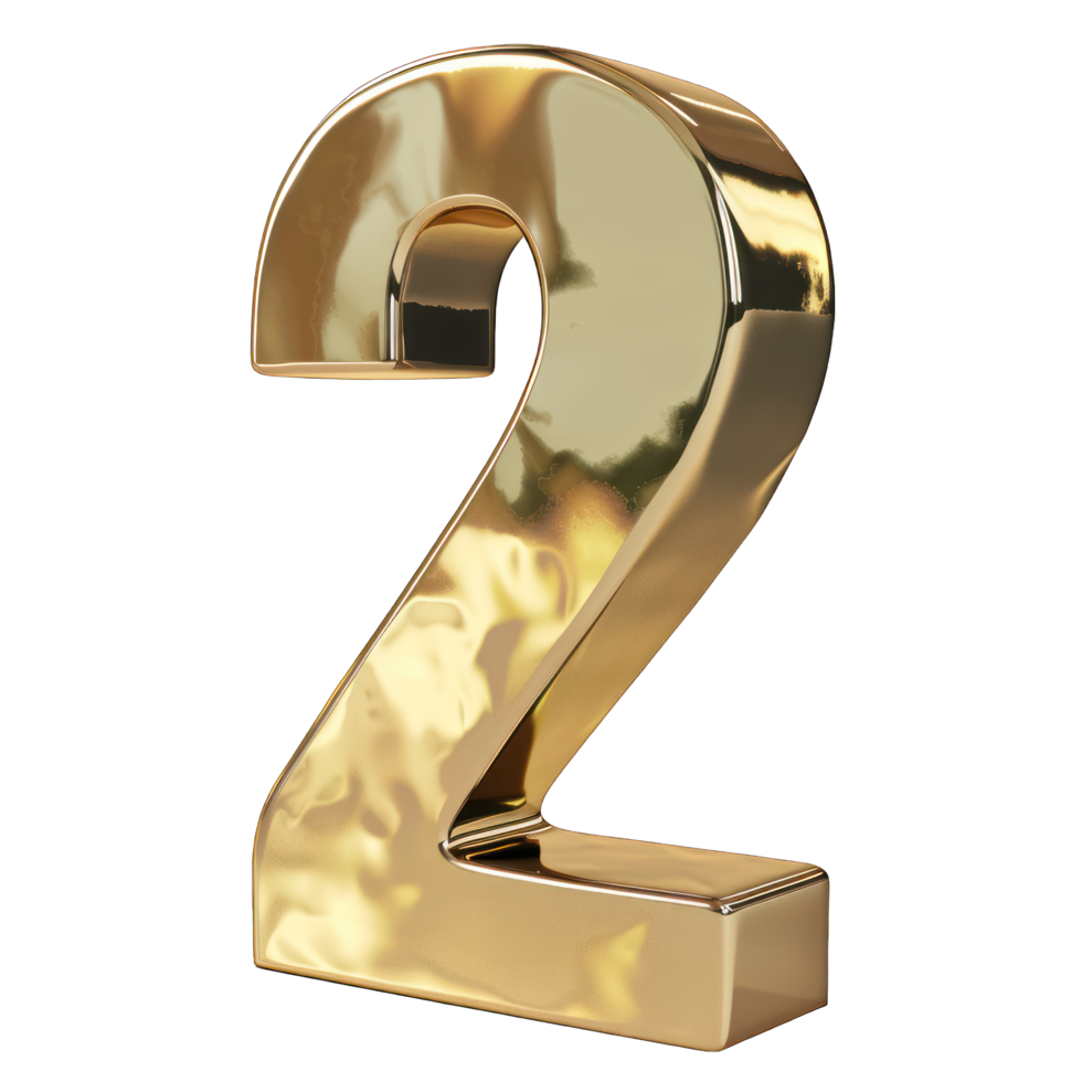 A Foil helium balloon number 2 no background png