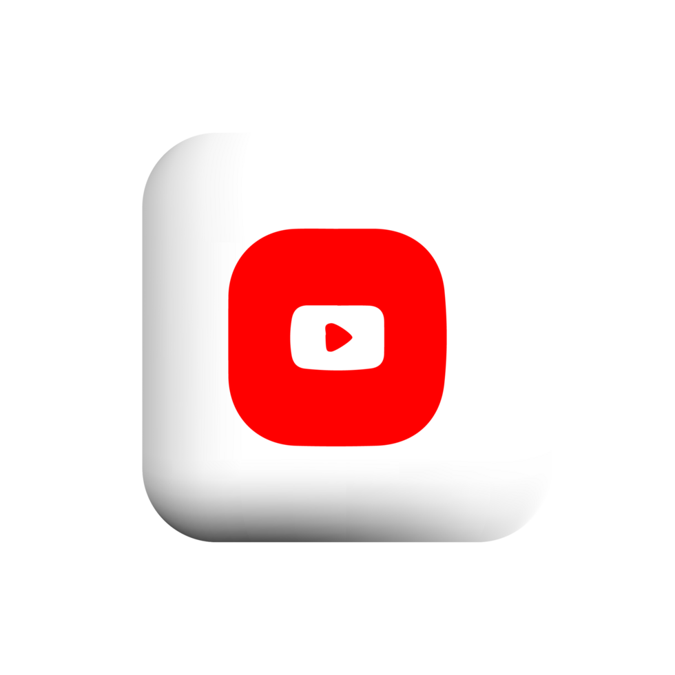 youtube icon on white shape png