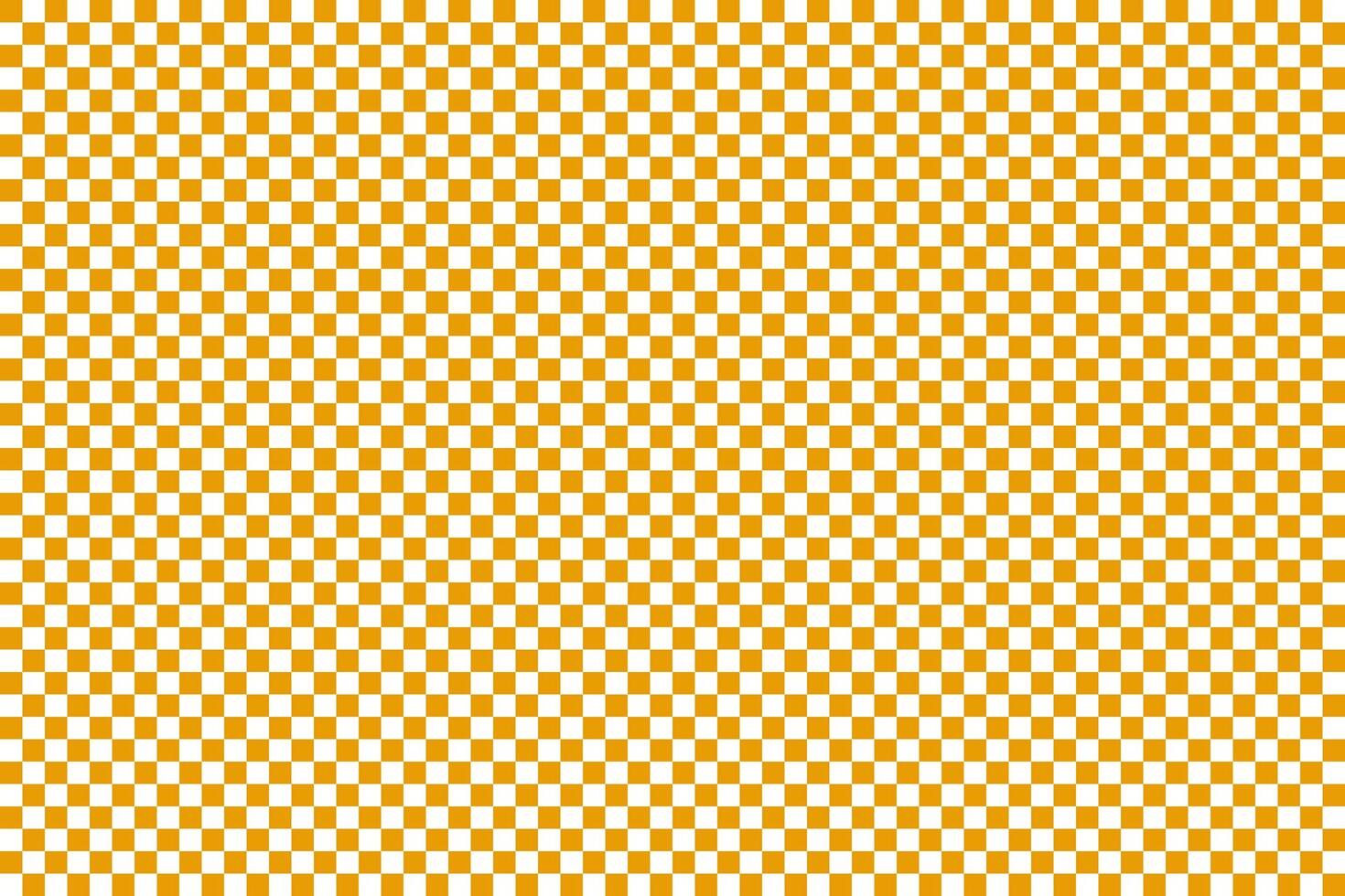 Orange and White Checkerboard Pattern Background vector