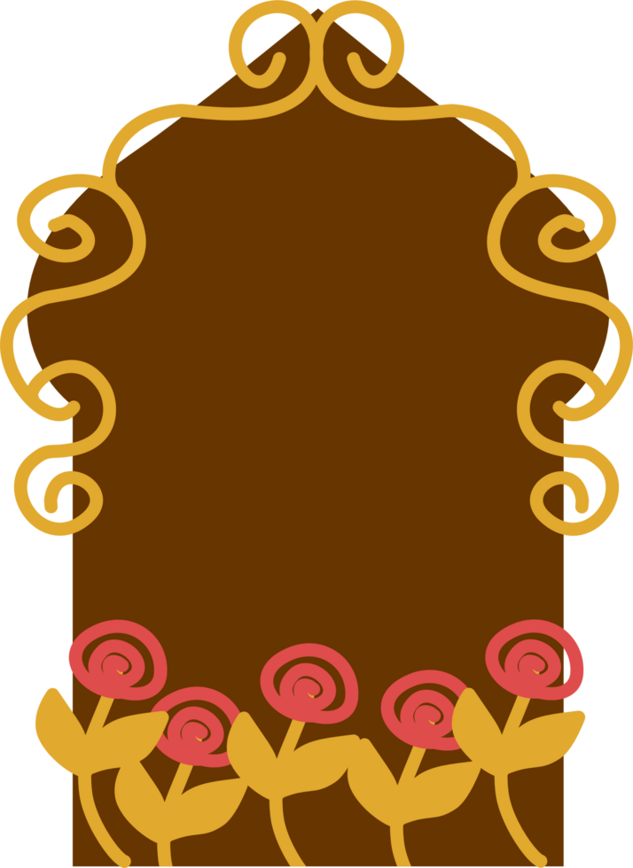 Door shaped islamic frame png