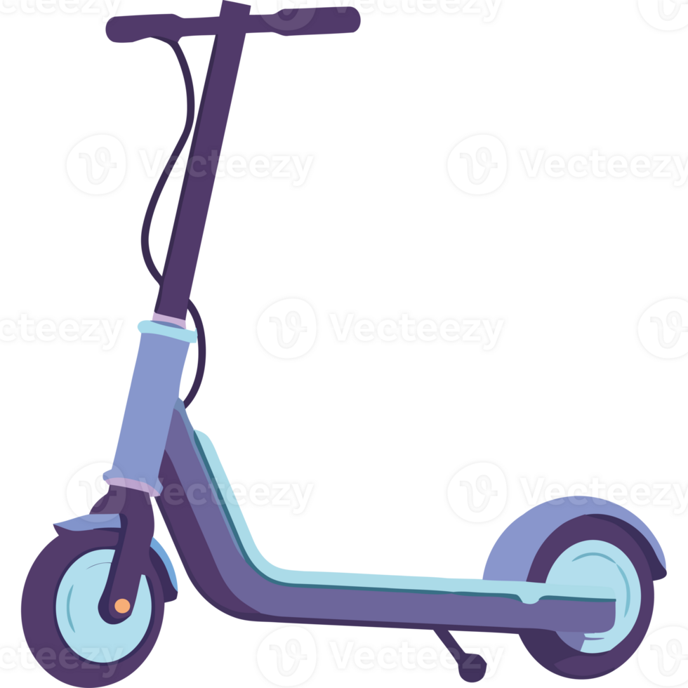 A purple scooter with a blue handle icon isolated design png