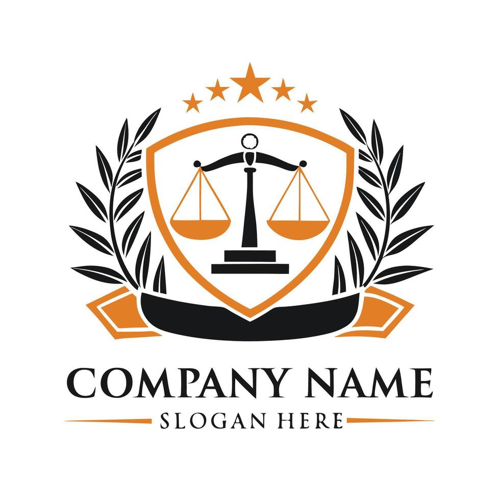 lawyer logo design template, vector