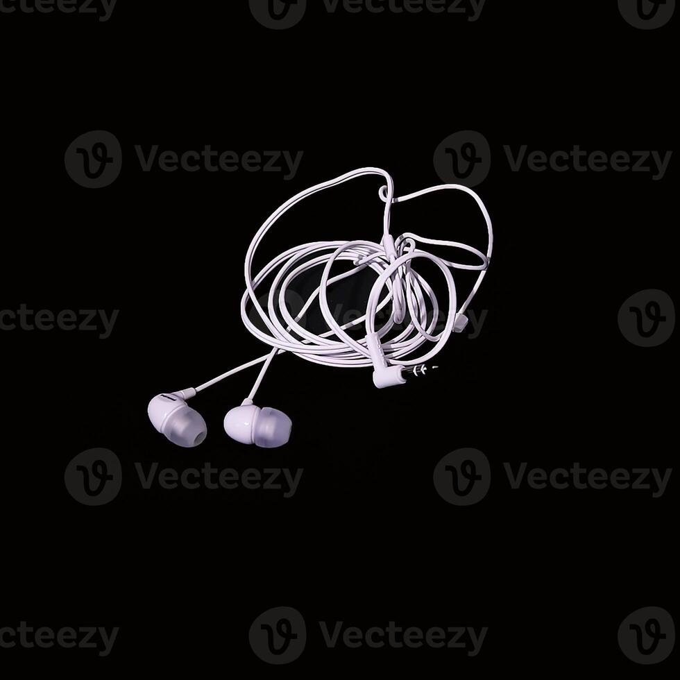 Stylish and Elegant White Earbuds Featuring a Tanglefree and Userfriendly Design photo