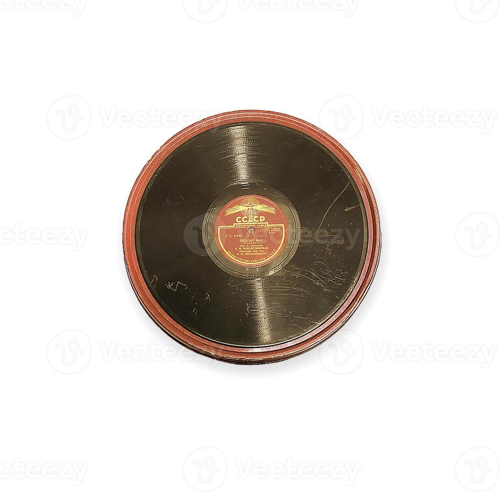 Antique Vintage Phonograph Record, a Remarkable Piece from the Early 20th Century Era photo