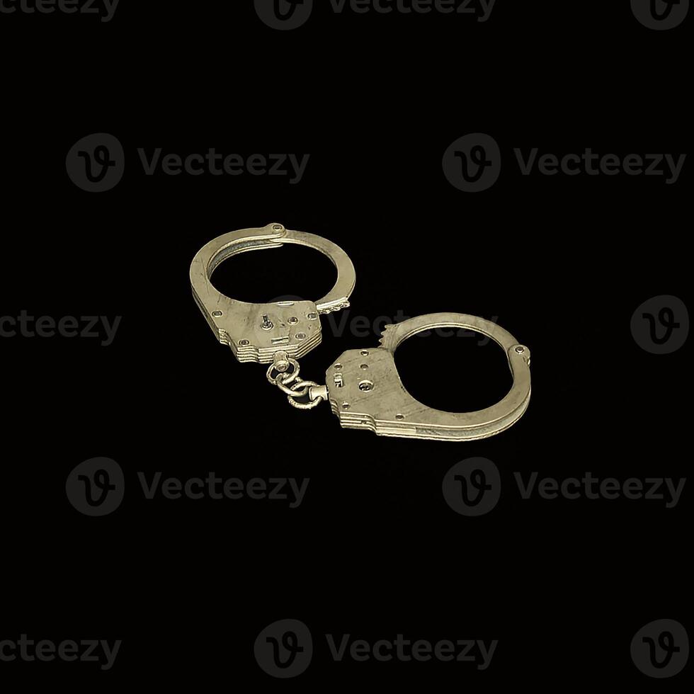 Handcuffs serve as a powerful symbol of law enforcement and the justice system as a whole photo