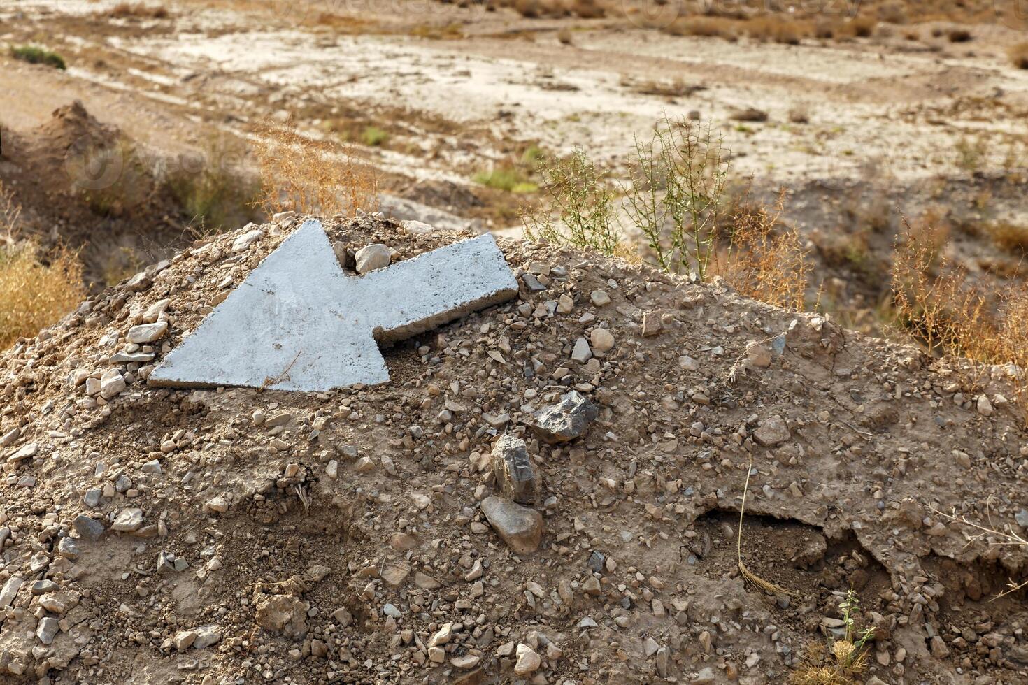 Road marker indicating direction along Gorgan Bojnord route in Iran photo