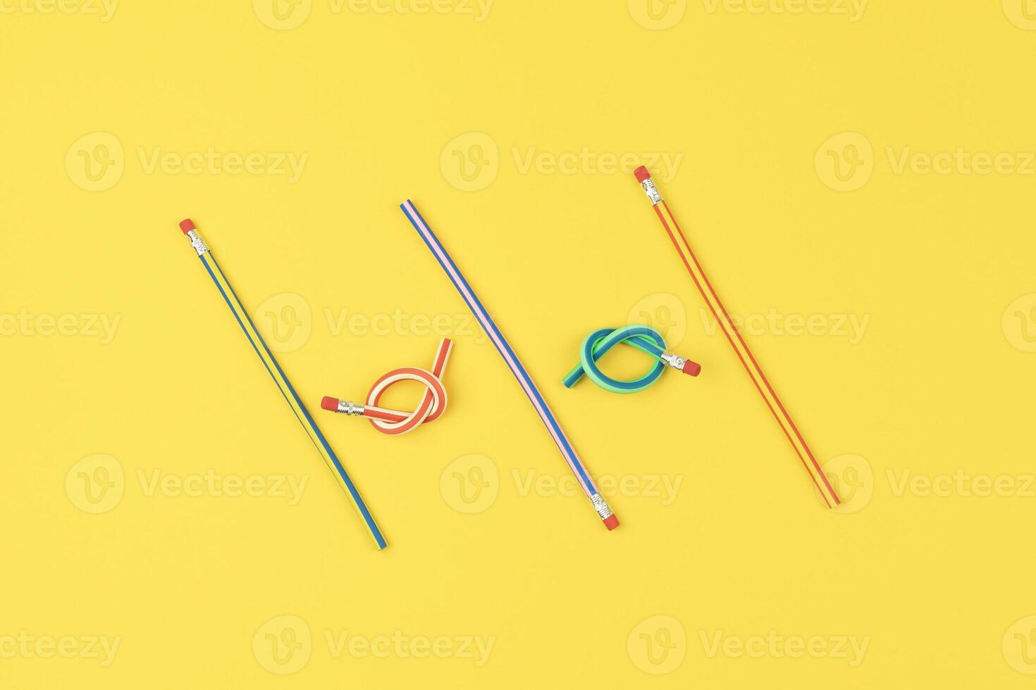 Colored pencils highlights needs to resolve complex tasks, resolve chaotic patterns through logic photo