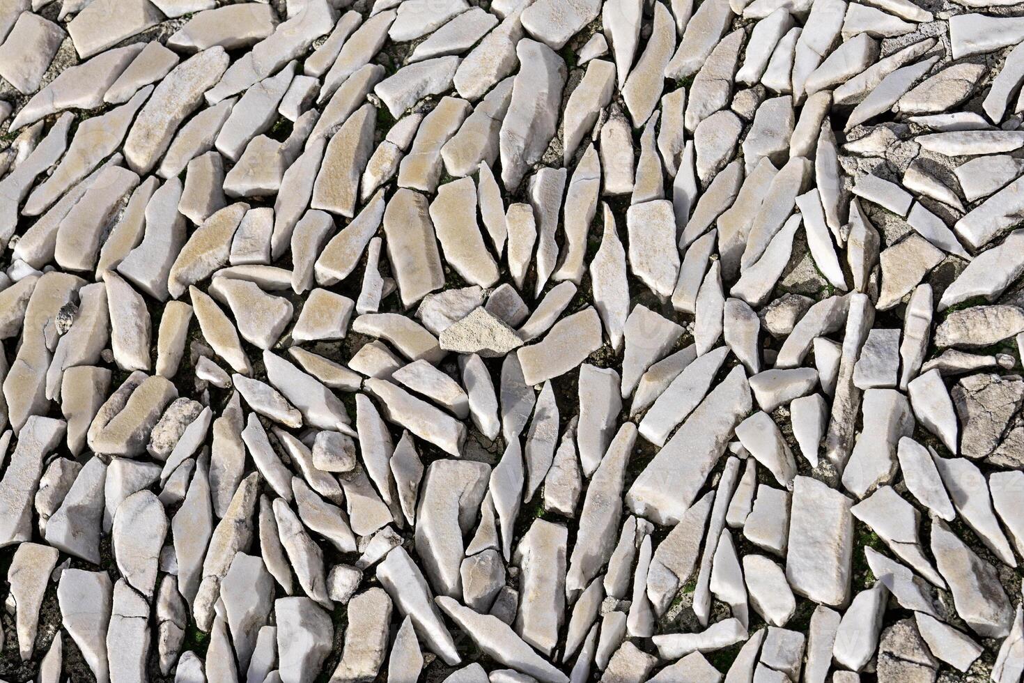 Textured Marble Rock Mosaic with Natural Patterns, above view photo