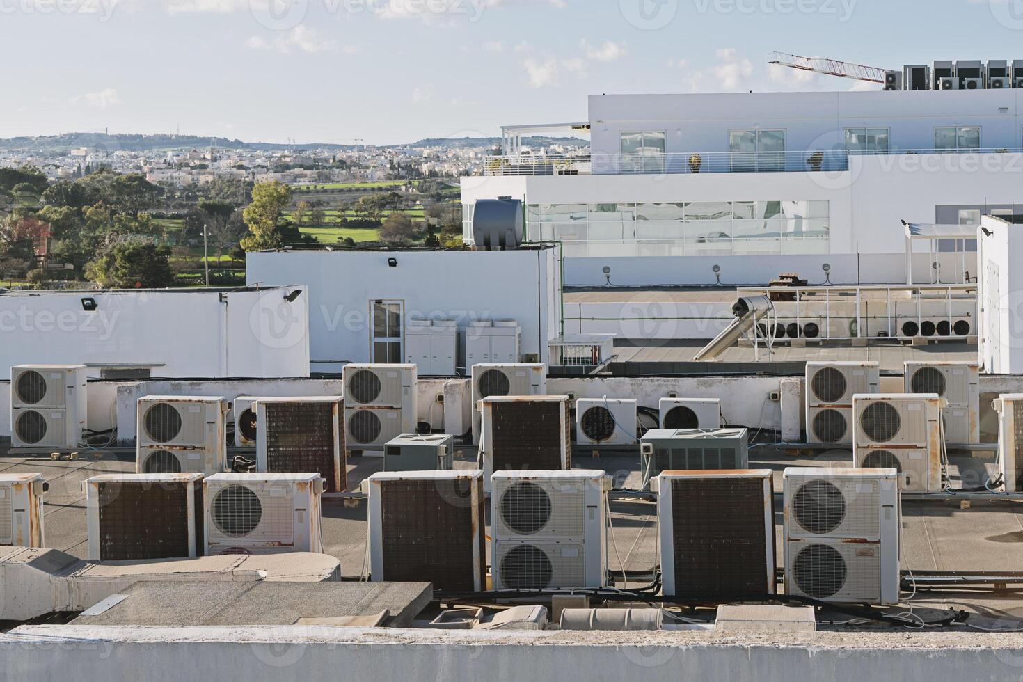 Exhaust vents of industrial air conditioning photo