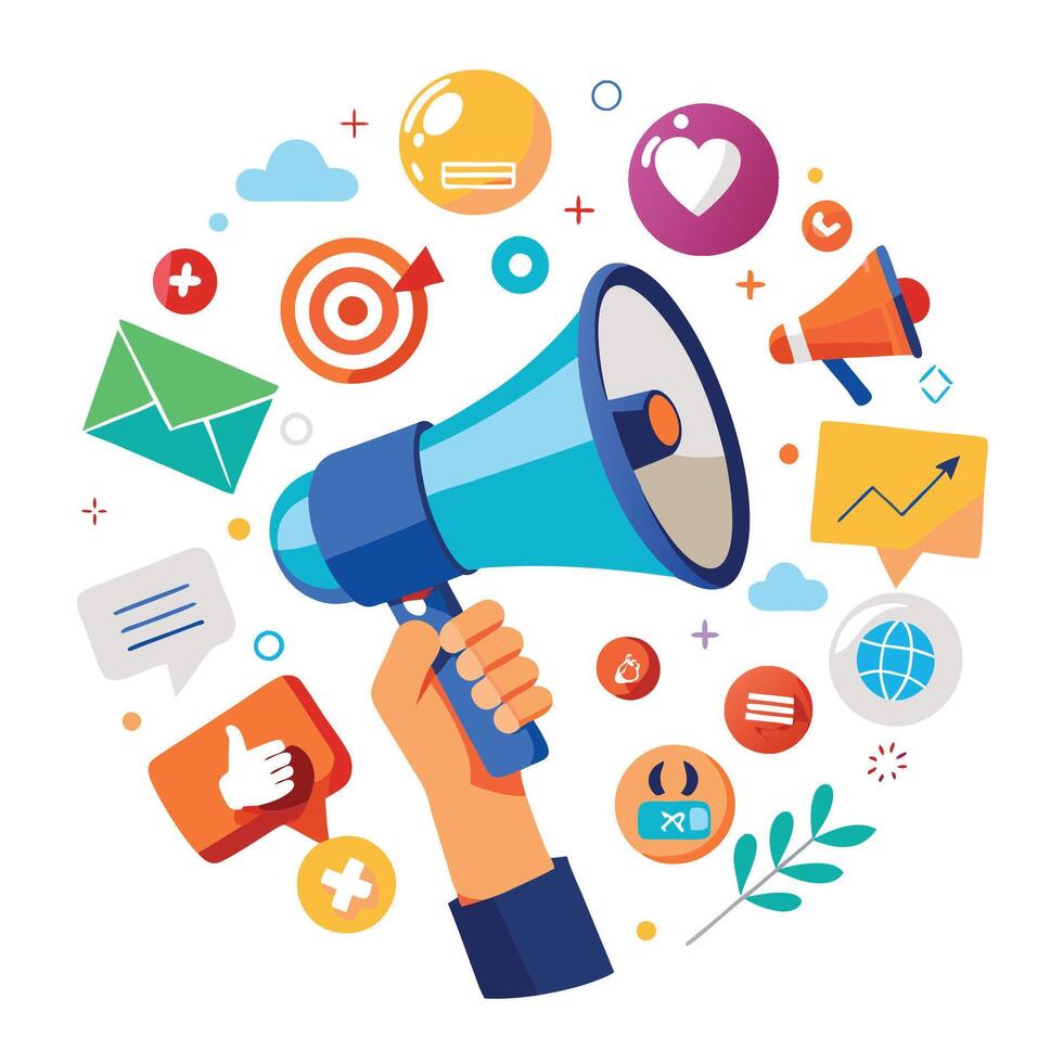 social media marketing vector