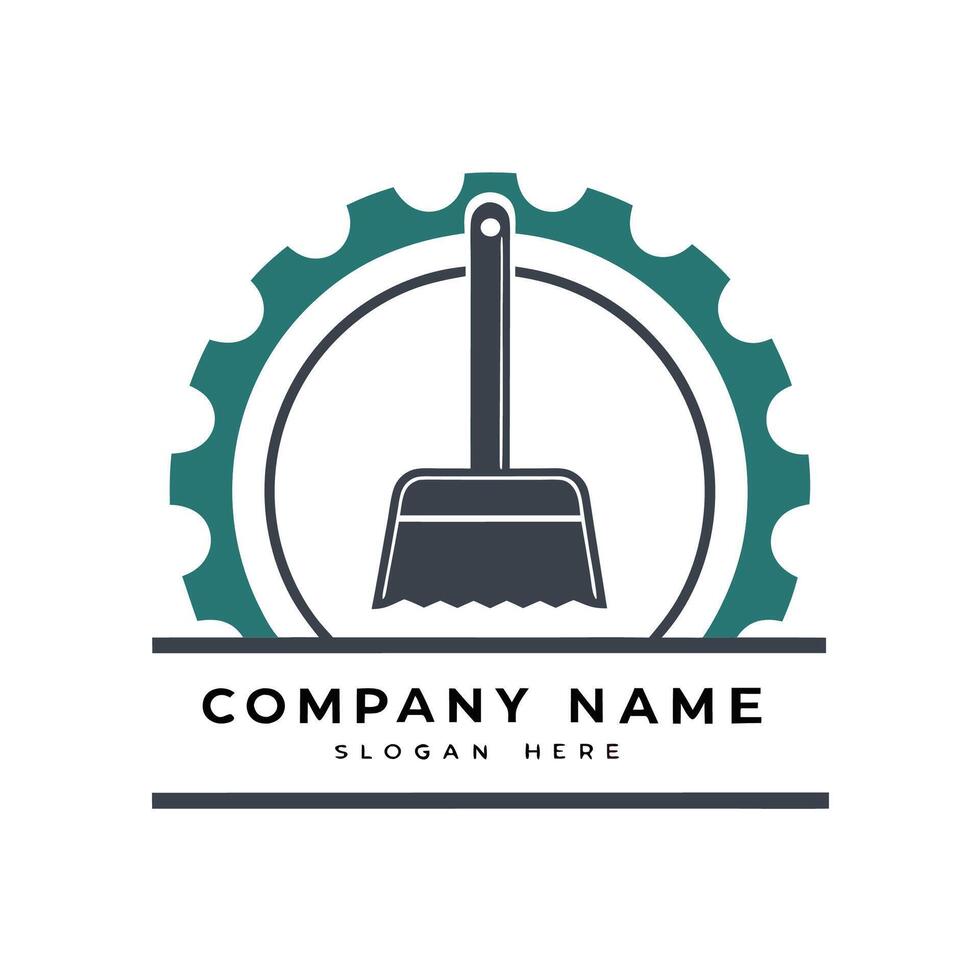 cleaning company logo design template white background vector