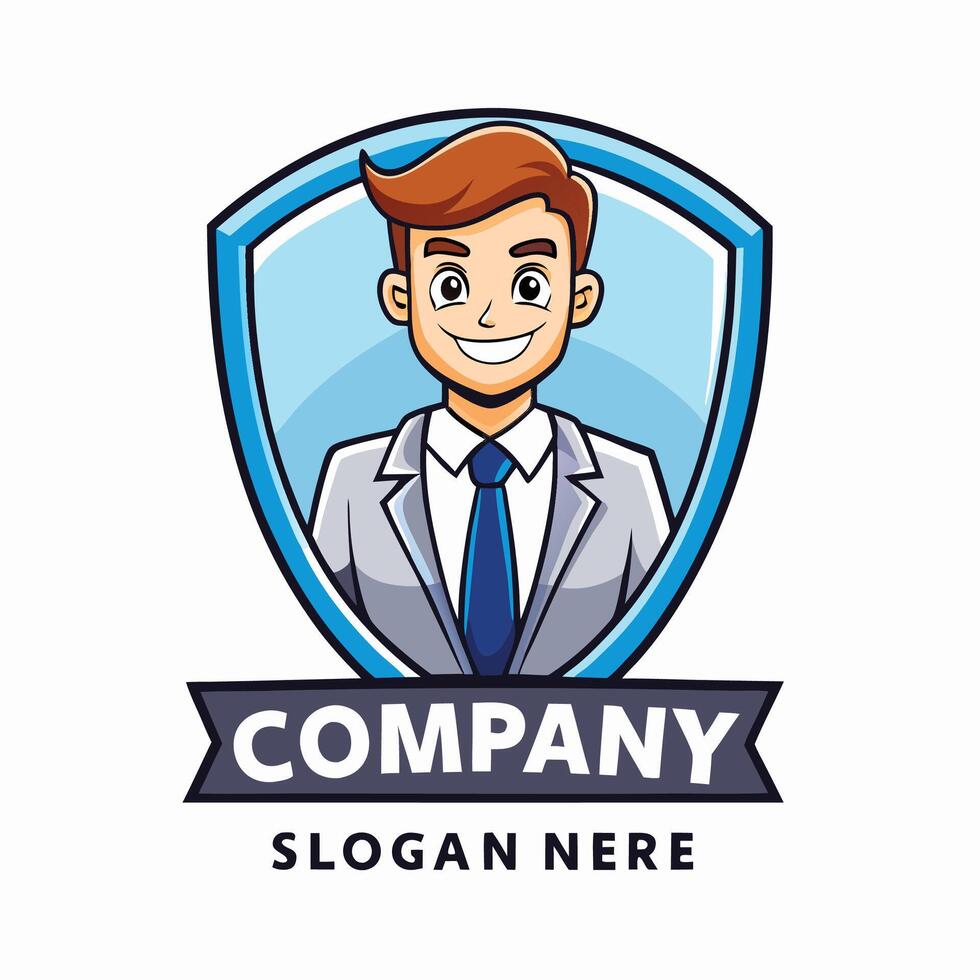 businessman logo design vector