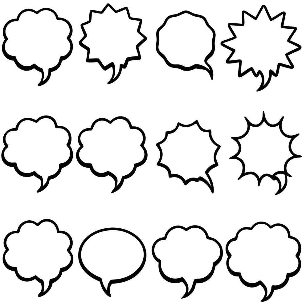 speech bubbles set of different shapes and beautiful background vector