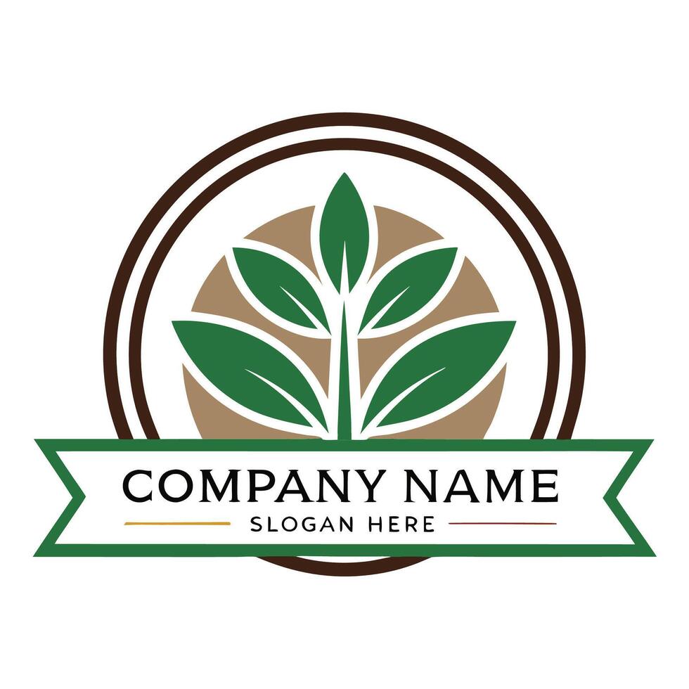 a logo for a company that is called green leaf vector