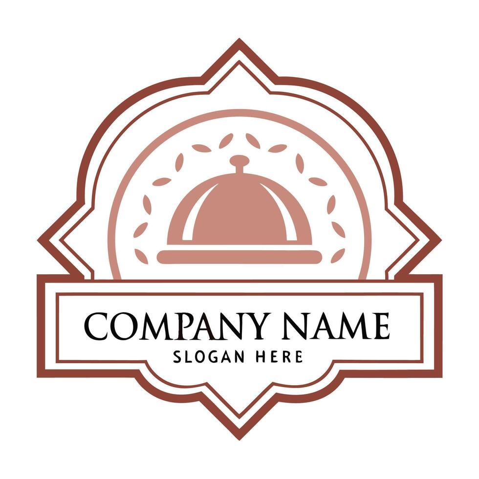 a logo for a restaurant or food service white background vector